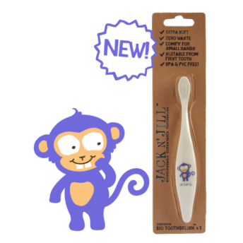 Periuta de dinti ECO pentru bebe si copii, Monkey - Jack n' Jill