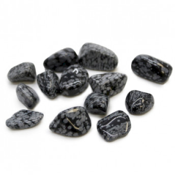 Piatra Mare Neteda - Obsidian, Fulg de Nea(1 bucata)