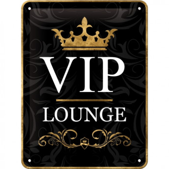 Placă Metalică Decorativă, "VIP Lounge", 15 x 20 cm