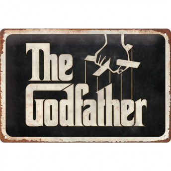 Placă Metalică Decorativă, "Godfather - Logo", 20 x 30 cm