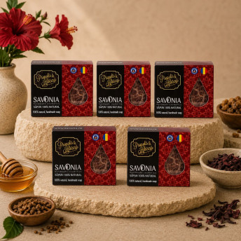 Set 5 buc - Sapun Natural Propolis si Hibiscus, Savonia