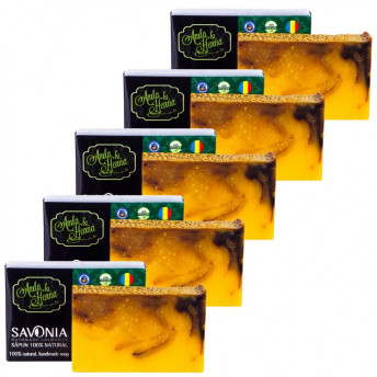 Set 5 buc - Sampon Solid Natural Amla si Henna, Savonia