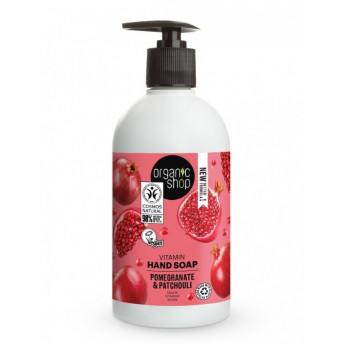 Sapun lichid vitaminizant cu rodie si patchouli Pomegranate Bracelet, 500 ml - Organic Shop