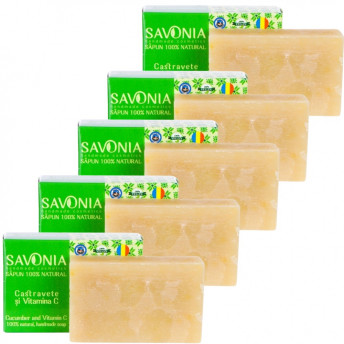 Set 5 buc - Sapun Natural Castravete si Vitamina C, Savonia