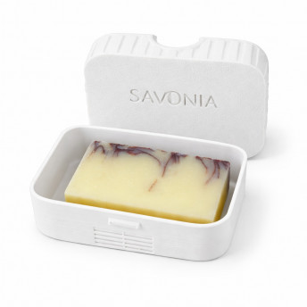 Sapuniera Savonia pentru Voiaj Realizata la Imprimanta 3D – Escapada, Alb Mat, 11.5 × 8 × 4 cm