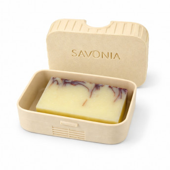 Sapuniera Savonia pentru Voiaj Realizata la Imprimanta 3D – Escapada, Bej Mat, 11.5 × 8 × 4 cm