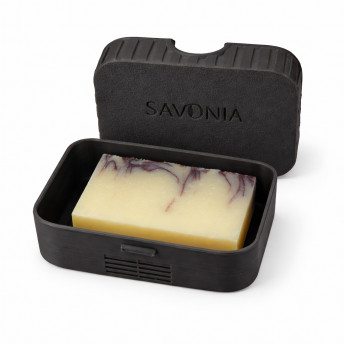 Sapuniera Savonia pentru Voiaj Realizata la Imprimanta 3D – Escapada, Negru Mat, 11.5 × 8 × 4 cm