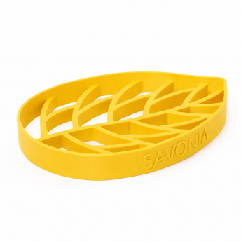 Sapuniera Savonia Realizata la Imprimanta 3D - Frunza Galben, 13 x 9 cm