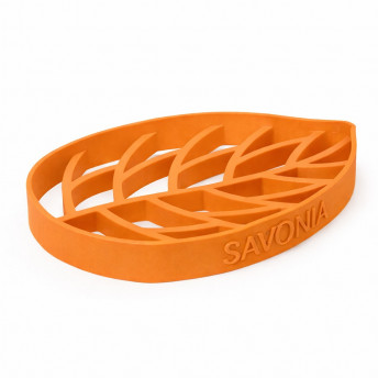 Sapuniera Savonia Realizata la Imprimanta 3D - Frunza Portocalie, 13 x 9 cm