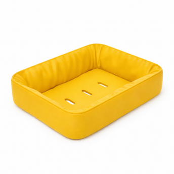 Sapuniera Savonia Realizata la Imprimanta 3D – Satina, Galben, 13 × 11 × 3 cm