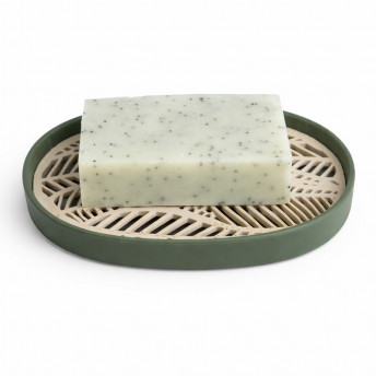 Sapuniera Savonia Savana Realizata la Imprimanta 3D – Verde Mat, 12.5 × 8.5 × 2 cm
