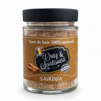 Sare de Baie Savonia cu Ovaz si Scortisoara, 350 gr.