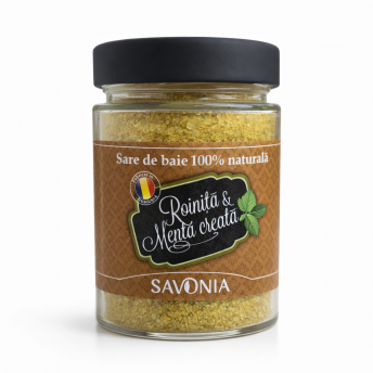 Sare de Baie Savonia cu Roinita si Menta Creata, 350 gr.