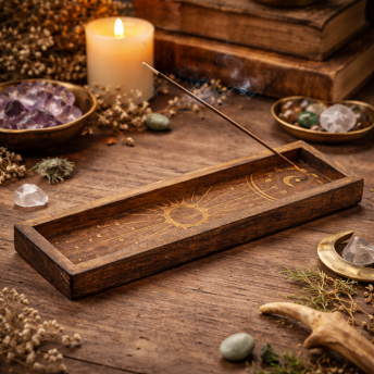 Suport pentru Betisoare Parfumate cu Zodii si Tava pentru Cristale