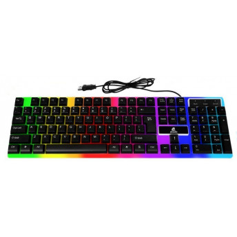 Tastatura Gaming Iluminata Multicolor, 104 taste, USB 2.0