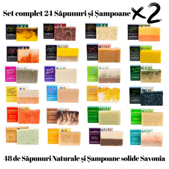 Cutia Premium cu 48 de Săpunuri 100% Naturale Savonia – dublă selecție pentru răsfăț complet