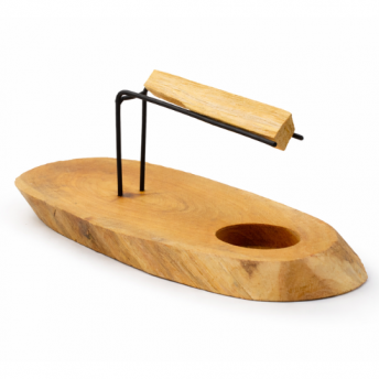 Suport Palo Santo cu baza din lemn natural