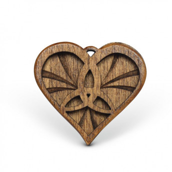Amuleta din Lemn - The Triskelion Heart, Maro, Red Owl