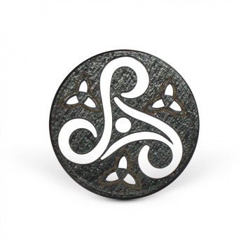 Amuleta din Lemn - Triskelion M2, Negru
