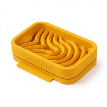 Sapuniera Savonia Realizata la Imprimanta 3D - Valuri, Galben, 12.5 x 9 x 3 cm