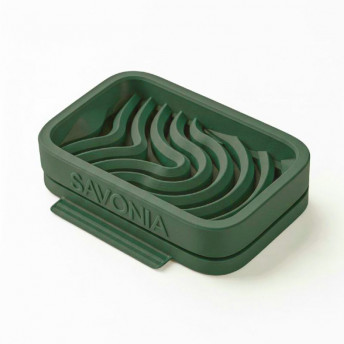 Sapuniera Savonia Realizata la Imprimanta 3D - Valuri, Verde, 12.5 x 9 x 3 cm