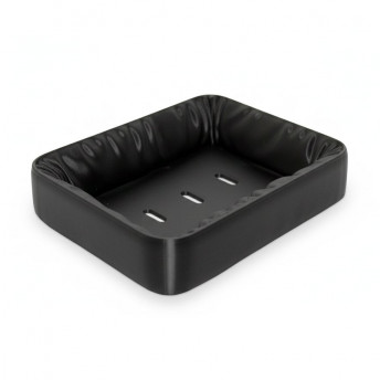 Săpunieră Savonia Realizată la Imprimanta 3D – Satina, Negru, 13 × 11 × 3 cm