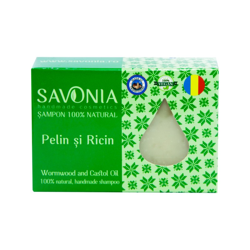 Sampon Solid Natural Pelin si Ricin Savonia