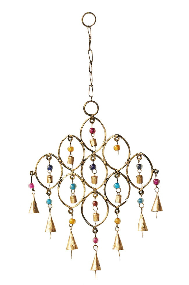 Decoratiune Metalica, 16 Clopotei aurii, 50 cm Lungime