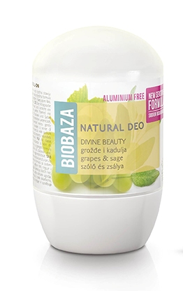 Deodorant cu bicarbonat piele sensibila DIVINE BEAUTY (salvie si struguri) - BIOBAZA