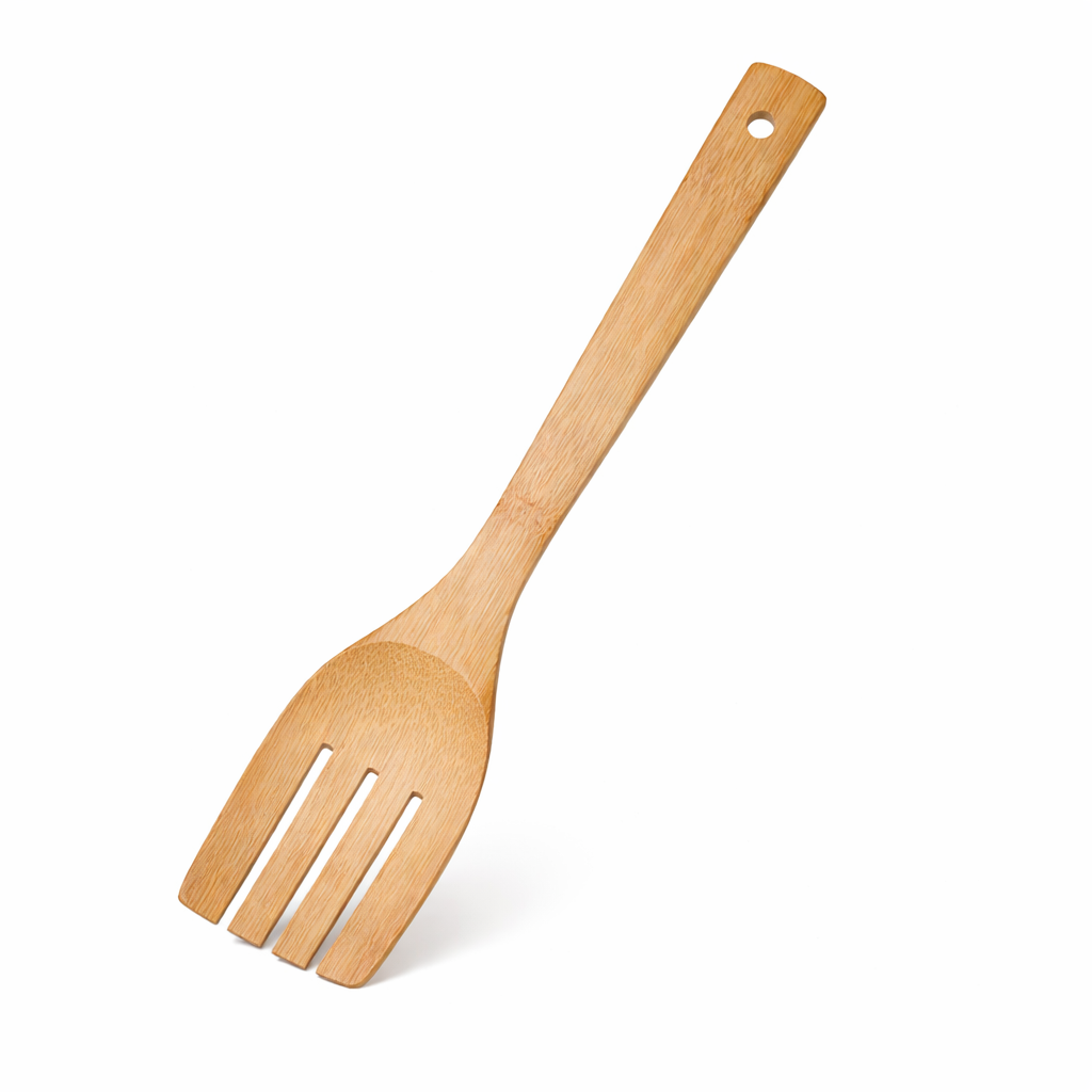 Furculita pentru gatit din bambus natural, 30 cm
