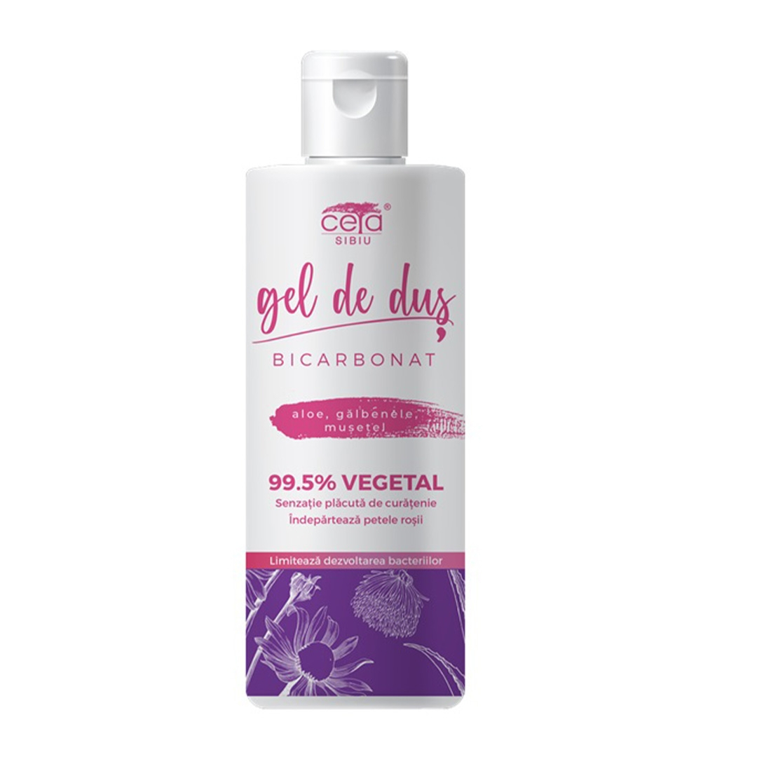 Gel de Dus 99.5% Vegetal cu Bicarbonat 200ml CETA SIBIU