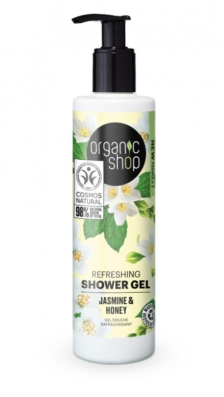 Gel de dus bio cu miere si iasomie, Jasmine Honey, 280 ml - Organic Shop