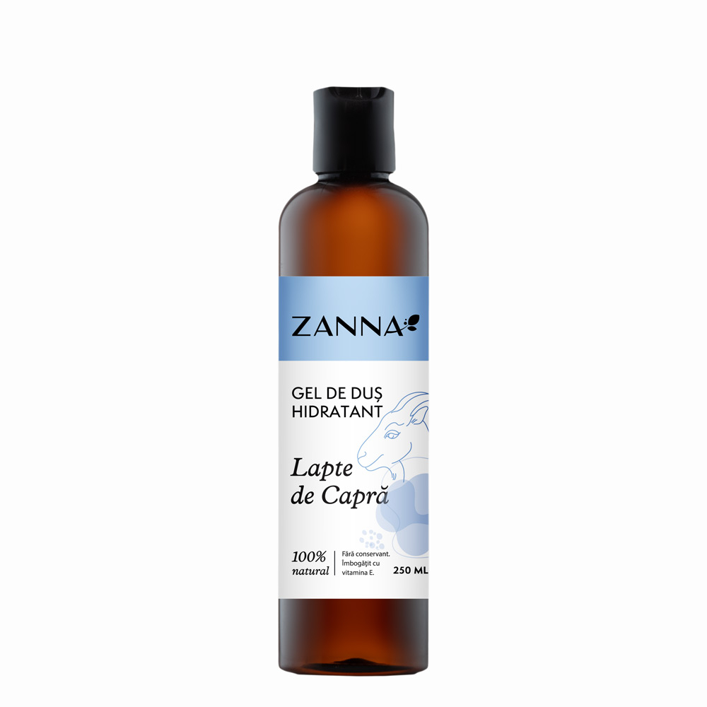 Gel de dus Hidratant cu Lapte de capra, 250ml, Zanna