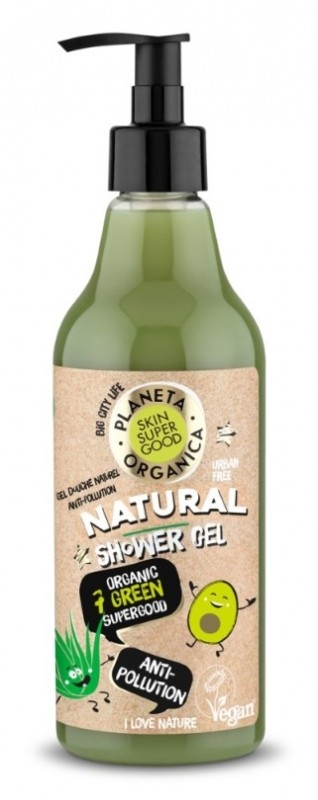 Gel de dus natural Anti-Poluare Skin Supergood, 500ml - Planeta Organica