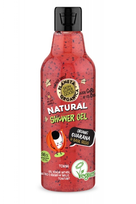 Gel de dus Skin Supergood cu guarana si seminte de busuioc, 250ml - Planeta Organica