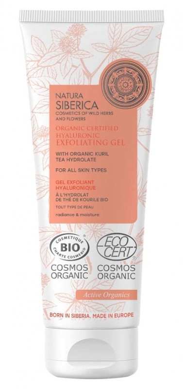 Gel exfoliant hialuronic, hidratare & iluminare, toate tipurile de ten, 75 ml - Natura Siberica