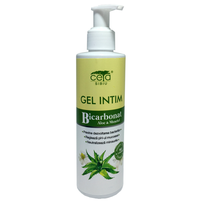 Gel Intim cu Bicarbonat, Aloe si Musetel, pompita 200ml CETA SIBIU