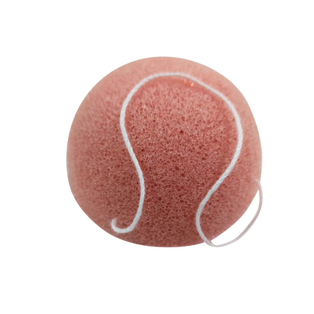 Burete natural de konjac, culoare Petale de Sakura 7.5 cm, Rotund