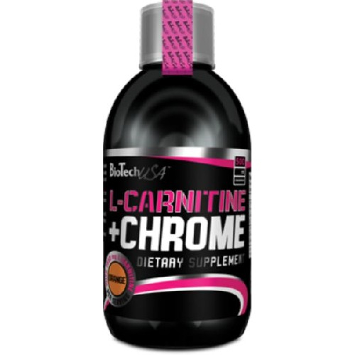 Supliment L-Carnitine+CHROME 35000 MG 500ML Portocala BiotechUSA