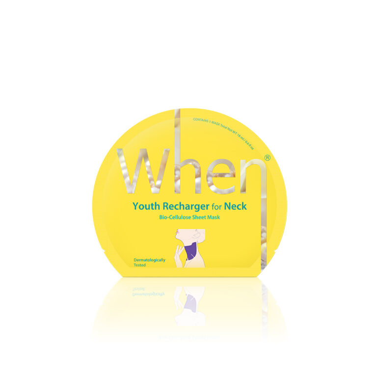 Masca coreana regeneranta din bioceluloza pentru zona gatului, 18 ml, When