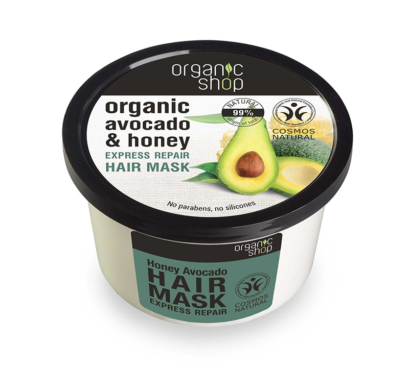 Masca de par bio reparatoare cu miere si avocado, 250 ml - Organic Shop