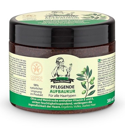 Masca de par nutritiva reparatoare cu ulei de struguri si masline, 300 ml - Oma Gertrude