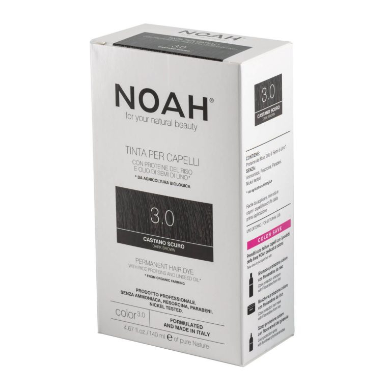 Vopsea de par naturala fara amoniac, Saten inchis, 3.0, Noah, 140 ml