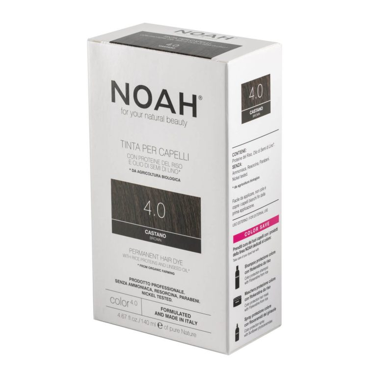 Vopsea de par naturala fara amoniac, Saten, 4.0, Noah, 140 ml