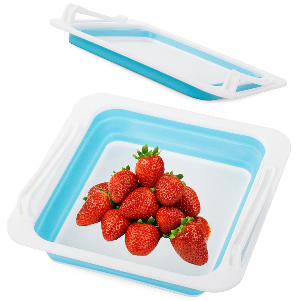 Organizator pentru Frigider, Sertar Extensibil, Albastru