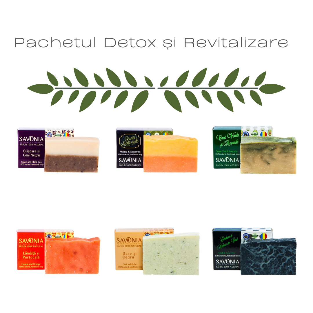Pachet 6 Sapunuri Naturale Savonia - Detox și Revitalizare