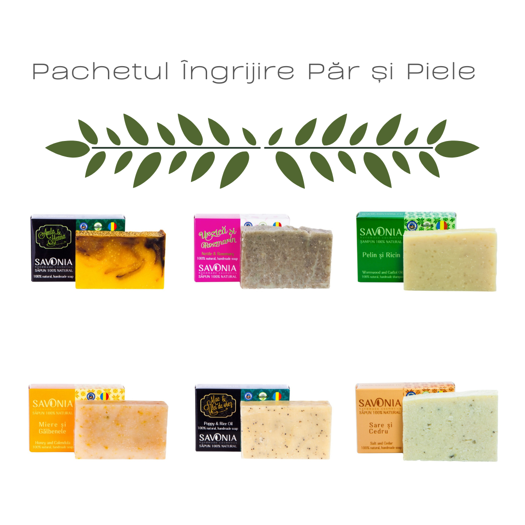 Pachet 6 Sapunuri Naturale Savonia - Îngrijire Păr și Piele