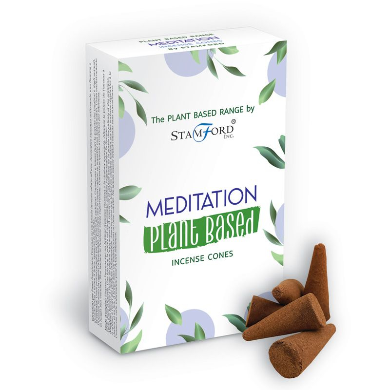 Conuri Parfumate Premium cu Plante de Meditație, 15 buc