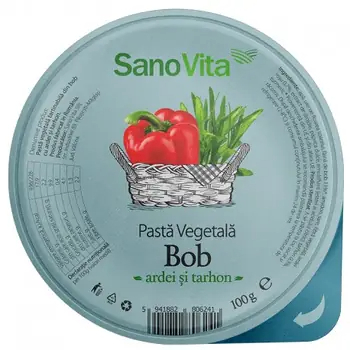 Pasta Vegetala din Bob cu Ardei si Tarhon 100g SANOVITA