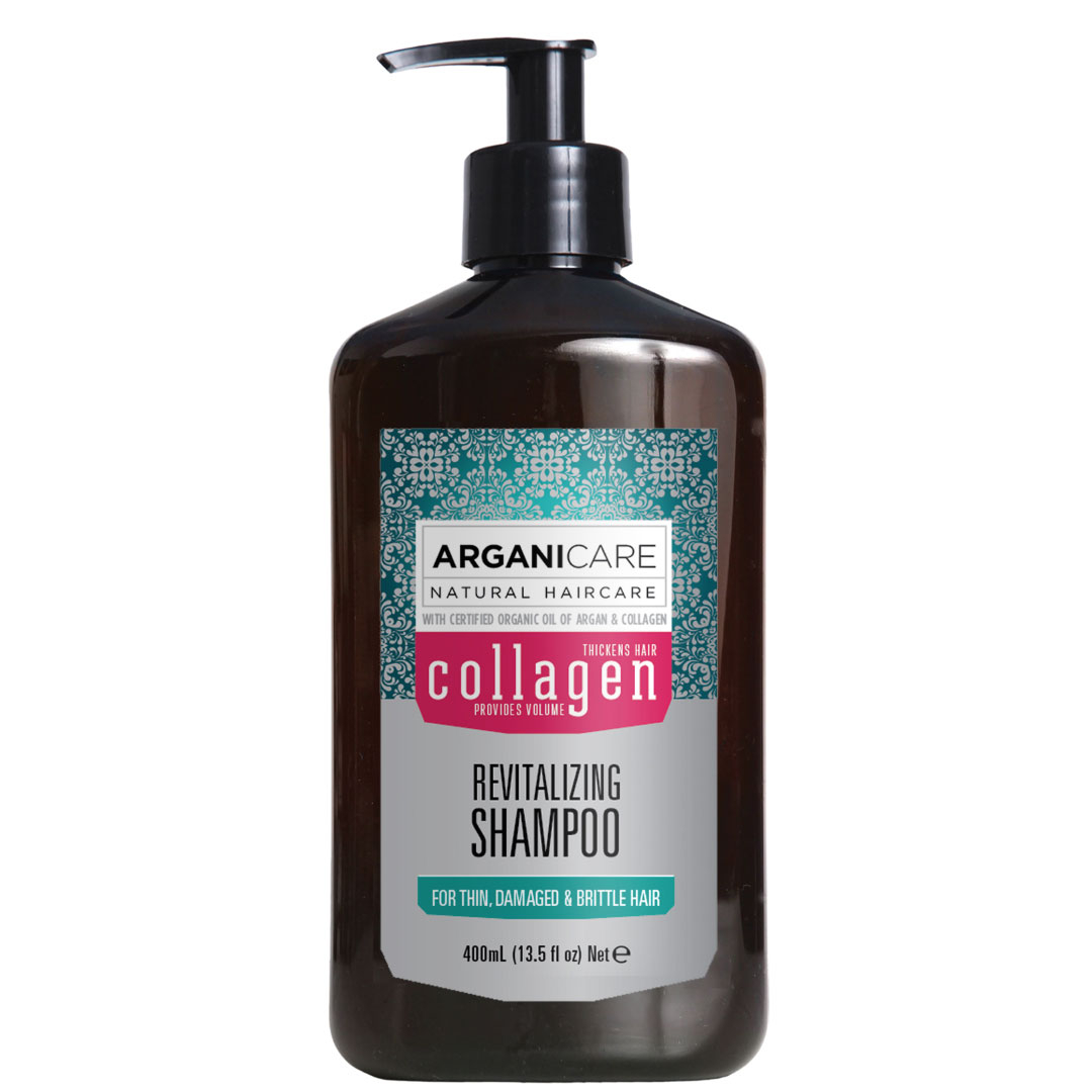 Sampon revitalizant cu colagen pentru par subtire, deteriorat si fragil, Arganicare, 400 ml